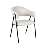 Eetkamerstoel Lowen - Wit - Boucle